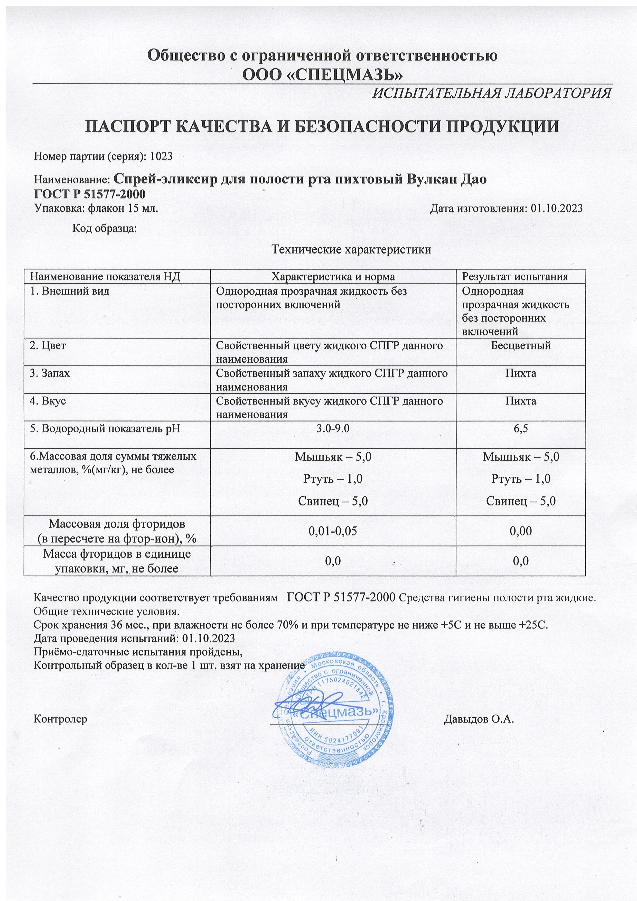 Паспорт №102023